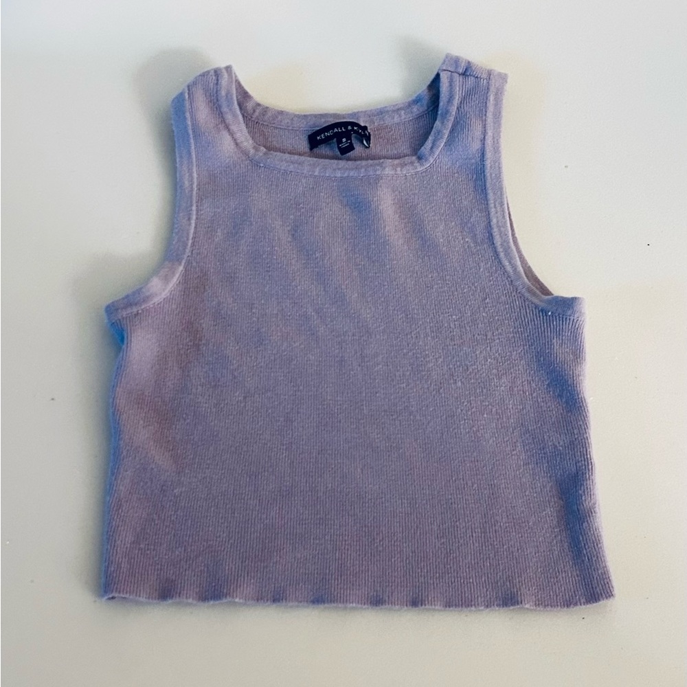 KENDALL & KYLIE Lavender Downtown Knit Tank Top(size S)